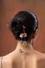 hair accessoeris handmade silver hair bun