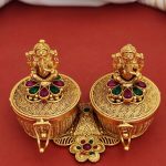 Dual Lord Ganesh Sindoor Box Kumkum Holder - Wedding Return Gifts