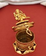Ganesha Ruby Green Sindoor Box Kumkum Holder Indian Pooja - Image 2
