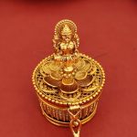 Golden Sindoor Box Kumkum Dibbi For Home Altar And Wedding Return Gifts
