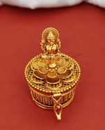 Golden Sindoor Box Kumkum Dibbi For Home Altar And Wedding Return Gifts