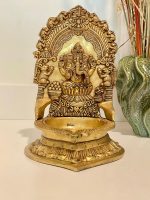 brass ganesha large kamatch villaku oil lamp