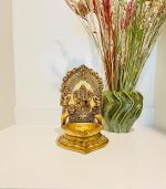 Handmade Brass Ganesha Oil Lamp Large Villaku Diya - Indian Traditional Pooja Kamatchi Villaku - Image 2