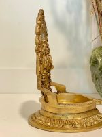 Handmade Brass Ganesha Oil Lamp Large Villaku Diya - Indian Traditional Pooja Kamatchi Villaku - Image 3