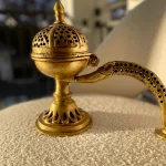 Indian Traditional Antique Brass Dhoop & Bakhoor Holder - Boho Decor Statement Piece