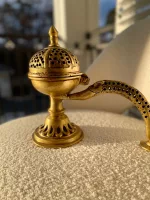 Indian Traditional Antique Brass Dhoop & Bakhoor Holder - Boho Decor Statement Piece