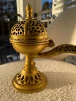 Indian Traditional Antique Brass Dhoop & Bakhoor Holder - Boho Decor Statement Piece - Image 2