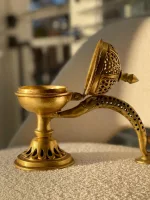 Indian Traditional Antique Brass Dhoop & Bakhoor Holder - Boho Decor Statement Piece - Image 3