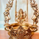 Handcrafted Brass Ganesha Urli Decor Bowl - Ideal for Pooja and Home Decor