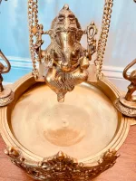 Handcrafted Brass Ganesha Urli Decor Bowl - Ideal for Pooja and Home Decor - Image 2