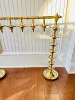Antique Brass Vasal Malai South Indian Oil Lamp for Pooja - Welcoming Wealth & Happiness - Image 3