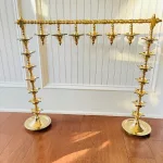 Antique Brass Vasal Malai South Indian Oil Lamp for Pooja - Welcoming Wealth & Happiness
