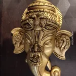 Vintage Brass Ganesha Wall Mount – Spiritual Wall Art for Blessings & Good Fortune