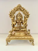 Handcrafted Brass Lakshmi God Idols in Big Arch Design - Spiritual Decor