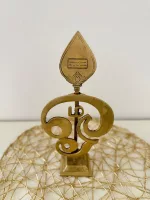Handcrafted Brass OM Stand - Spiritual Altarpiece for Meditation & Home Decor - Image 2