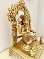 Handcrafted Brass Lakshmi God Idols in Big Arch Design - Spiritual Decor - Image 6