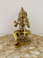 Brass Hanuman God Idol with Kathai on Left Hand – Perfect Blessing for Your Sacred Space - Image 5