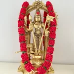 Handcrafted Brass Thiruchendur Murugan God Idols | Divine Figurines for Worship and Blessings