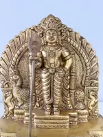 9 Inch Brass Murugan Idols - Murugan Statue for Home - Hindu God for Pooja, Puja, Home Décor - Image 2