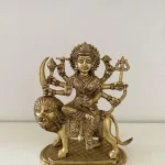 Elegant Brass Goddess Durga Statue - Sculptural Art for Devotion and Inspiration