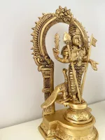 Handcrafted Brass Thiruchendur Murugan God Idols | Divine Figurines for Worship and Blessings - Image 3