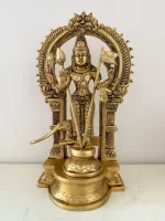 Handcrafted Brass Thiruchendur Murugan God Idols | Divine Figurines for Worship and Blessings - Image 5