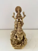 Handcrafted Brass Lakshmi Kuberar Idol & Coin - Antique Finish Home Accent Piece - Image 7
