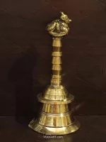 Traditional Brass Hand Bell for Pooja | Beautifully Crafted Ritual Bell for Worship