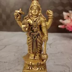 Handcrafted Brass Vishnu Statue - Divine Hindu Home Decor - Spiritual Gift
