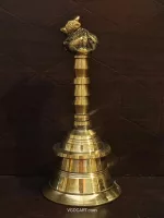 Traditional Brass Hand Bell for Pooja | Beautifully Crafted Ritual Bell for Worship - Image 2