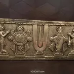 Vintage Style Brass Perumal Nammam Plate - Unique Decorative Piece for Spiritual Spaces