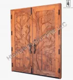 Puno Hand Carved Entry Double Door - Image 3