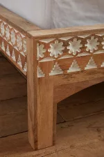Mughal Garden Geometrical Carved Natural Frame 2 Tone - Image 5
